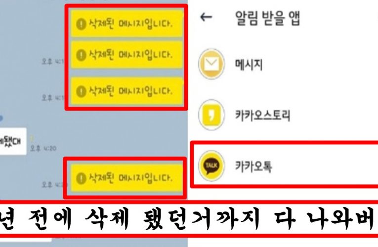 현재 카톡 ‘삭제된 메세지’ 바로 확인되는 어플 나와서 삭제해도 소용 없어짐